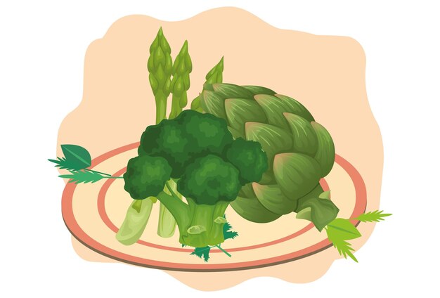 Plant-Based Bites Konzept-Illustration stilvoll und wunderschön