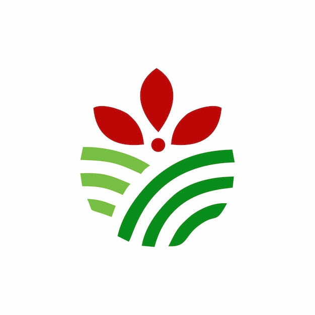 Plantage mit blumenlogo