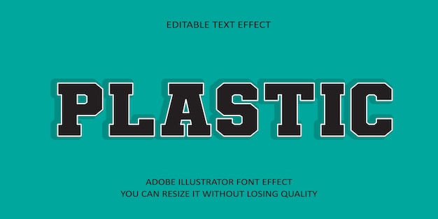 Plastik Editierbarer Text Schrift Effekt