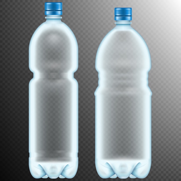 Plastikflaschen. Transparent.