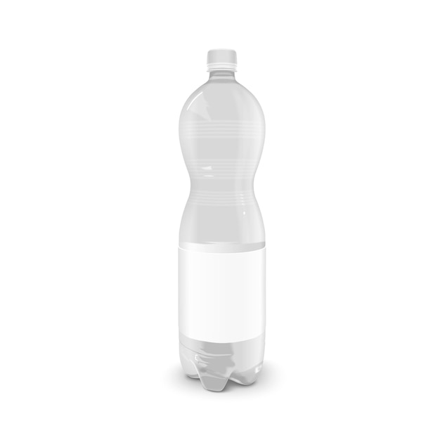 Plastikgetränkeflasche mit leerem Etikett