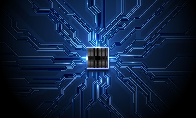 Platine technologiehintergrund zentrale computerprozessoren cpu-konzept digitaler chip der hauptplatine