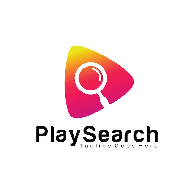 Play search logo-designvorlage