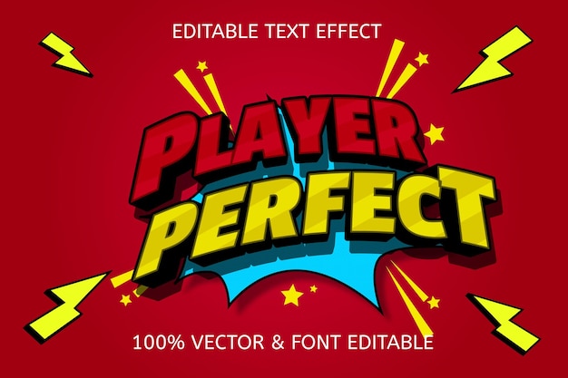 Player perfekter editierbarer texteffekt