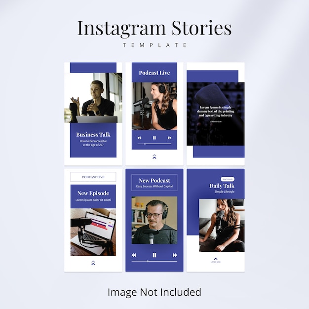 Podcast instagram stories banner-vorlage