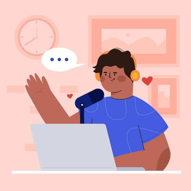Podcast-Konzeptillustration