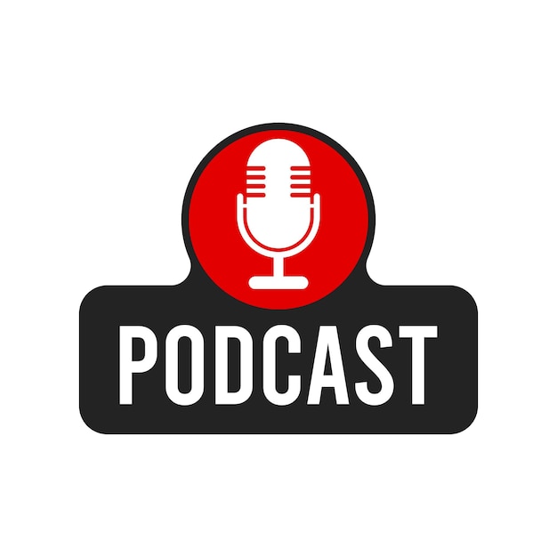 Podcast-Logo auf weißem Hintergrund