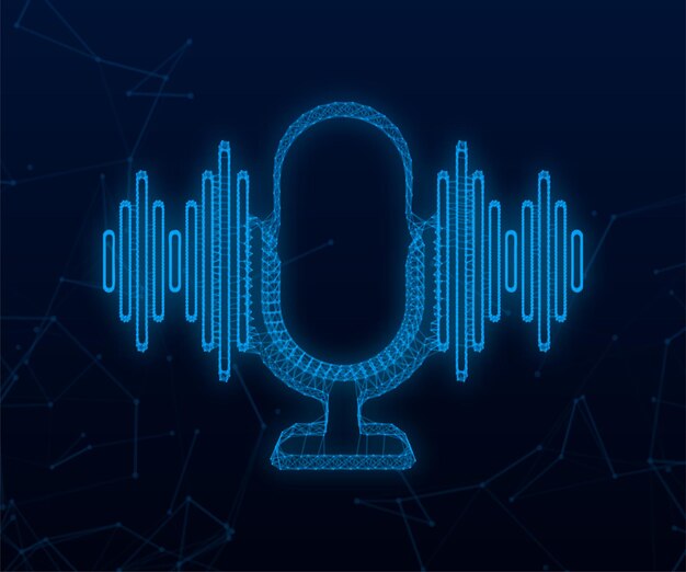 Podcast-Plexus-Symbol. Abzeichen, Symbol, Stempel, Logo. Vektorvorratillustration.
