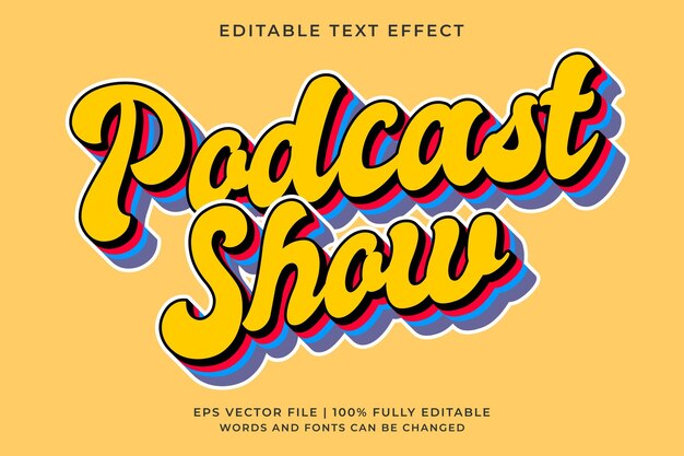Podcast Retro-Pop-Art-Texteffekt