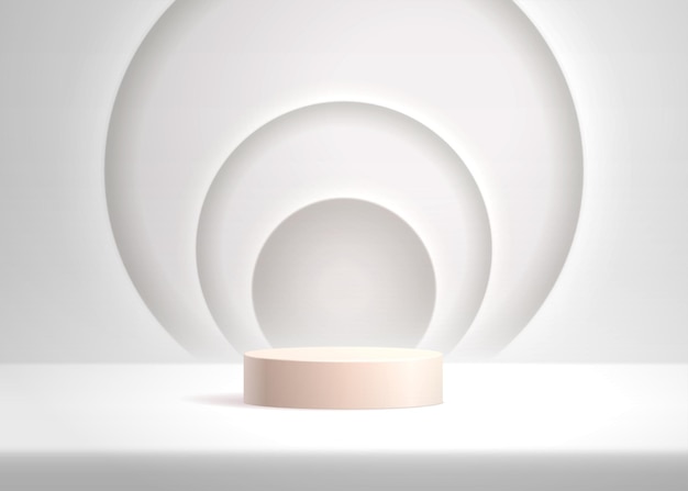 Podiumsockel realistische 3D-Vektorillustration