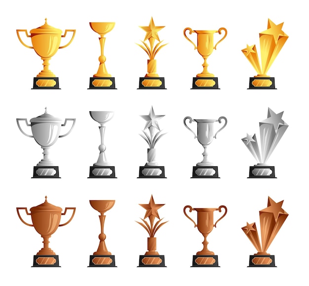 Pokale Medaillen Trophäen-Set