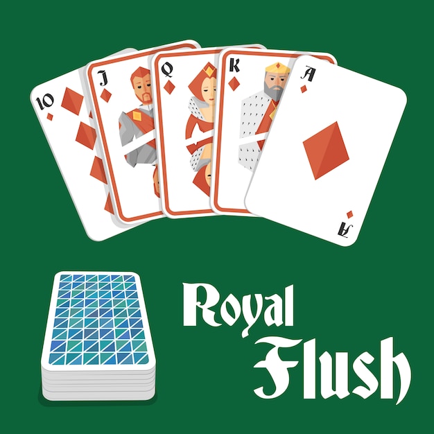 Vektor poker hand royal flush