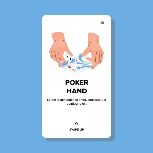 Poker-hand-vektor