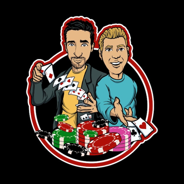 Vektor poker mans illustration poker casino logo logo vektor illustration