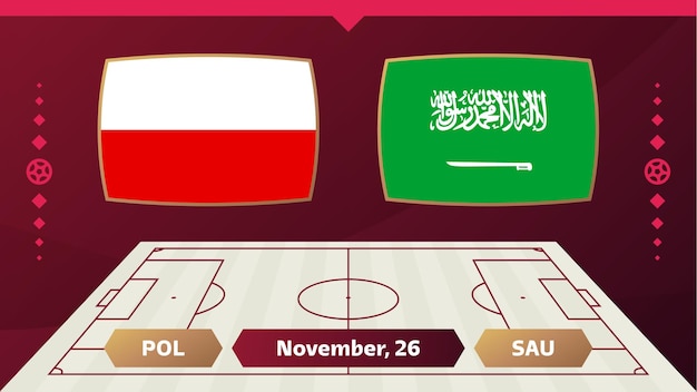 Polen gegen saudi-arabien fußball 2022 gruppe c fußballweltmeisterschaft meisterschaftsspiel gegen