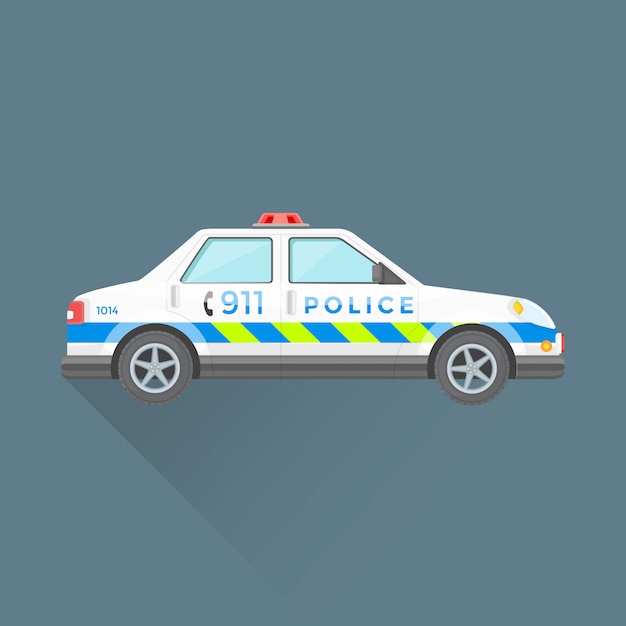 Polizei notdienst auto illustration