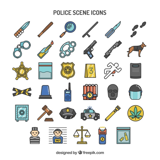 Polizei-stimmungs-icons