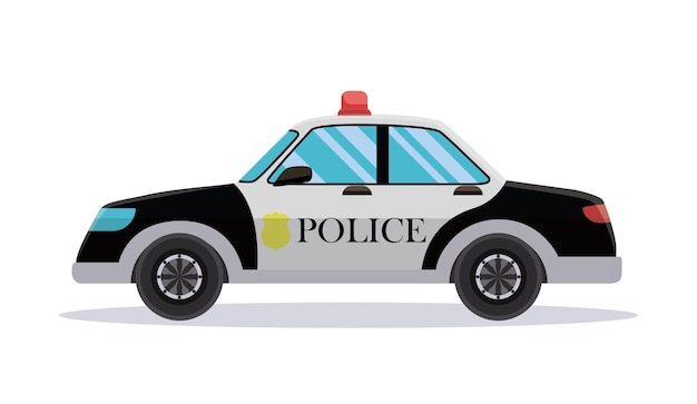 Polizei-Streifenwagen-Vektorillustration