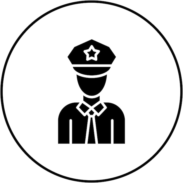Vektor polizeibeamter-ikonen-vektorbild kann für feuerwehrleute verwendet werden