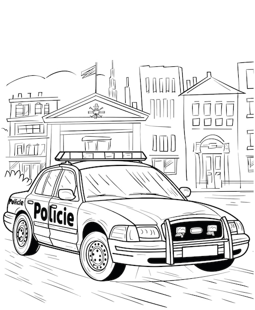 Vektor polizeifahrzeuge zu malen