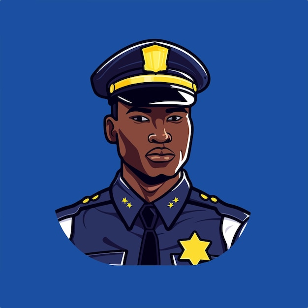 Polizist, sheriff, vektor, illustrations-symbol