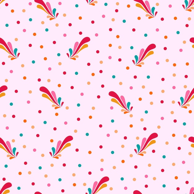 Polka dot abstrakte muster hintergrund. bunter niedlicher designvektor. einfacher musterhintergrund.