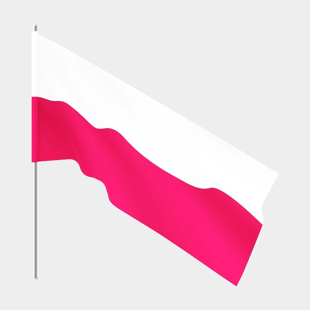 Polnische flagge polen nationalflagge vektor-illustration