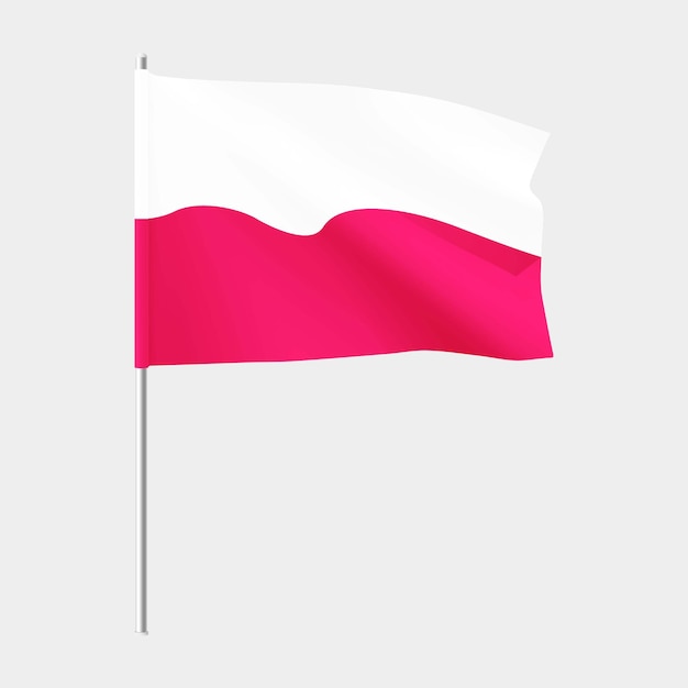 Vektor polnische flagge polen nationalflagge vektor-illustration