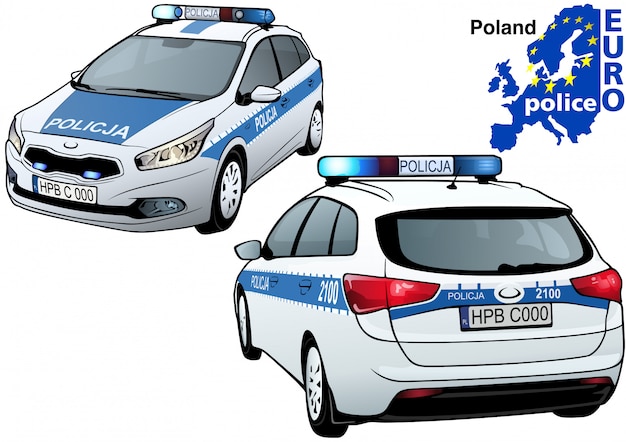 Polnisches polizeiauto