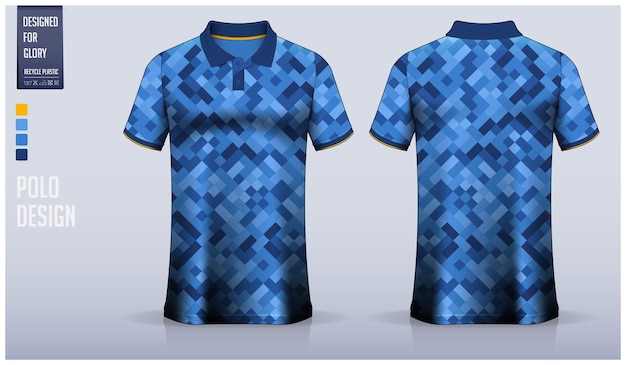 Polo-shirt-mockup-schablonentwurf für fußballtrikot, fußballkit oder sportbekleidung