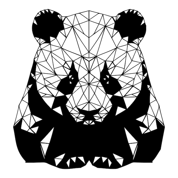 Vektor polygonal panda_a