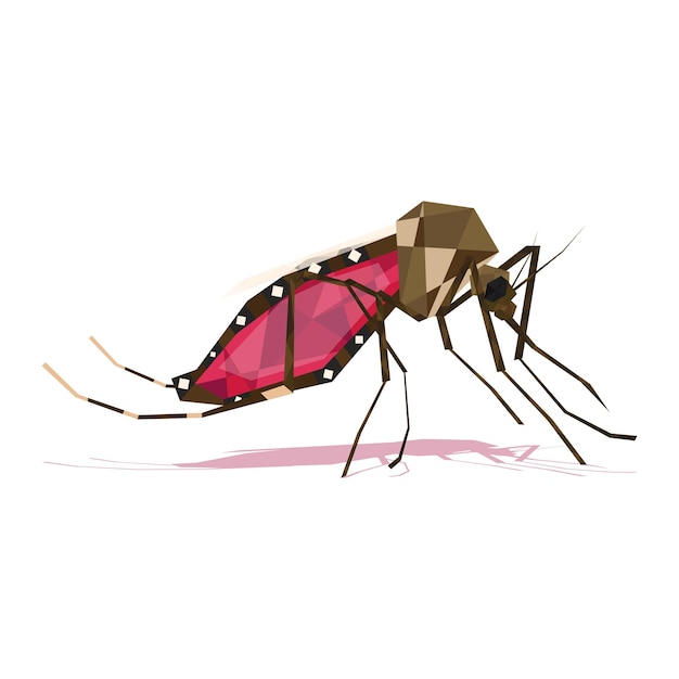 Vektor polygonale mücken mit blut