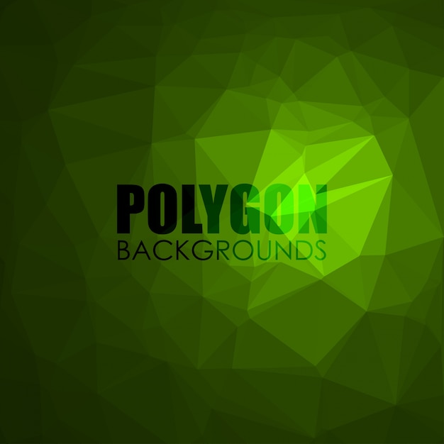 Polygonaler hintergrund von grüntönen