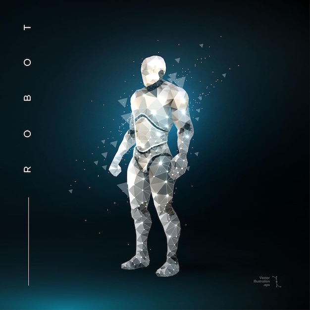 Polygonales futuristisches Design des Roboters