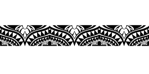 Polynesisches tattoo-design um den arm wickeln muster eingeborener samoaner