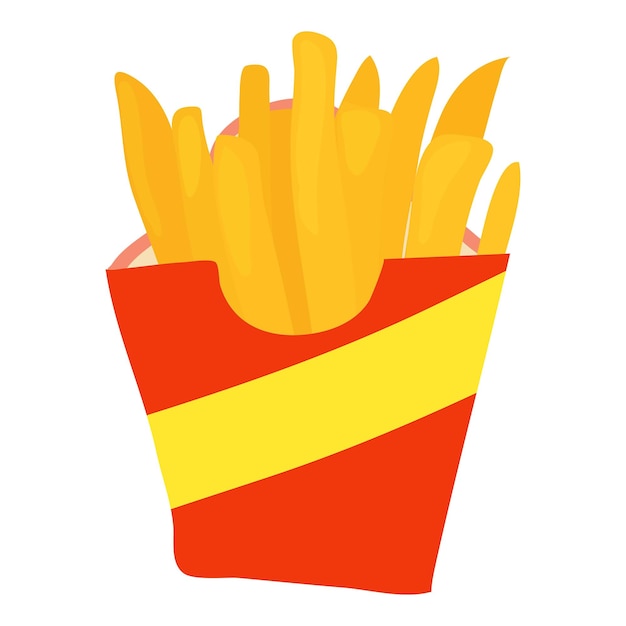 Pommes-Frites-Symbol Cartoon-Illustration des Pommes-Frites-Vektorsymbols für das Web
