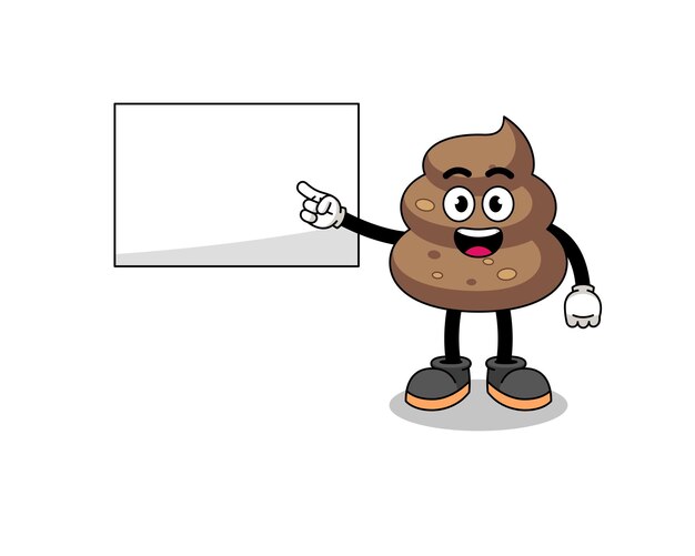 Poop-illustration bei einer präsentation