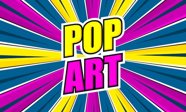 Vektor pop-art-burst-hintergrunddesign