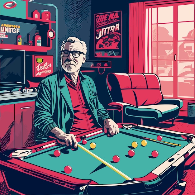 Pop art coole moderne spielzimmer-illustration