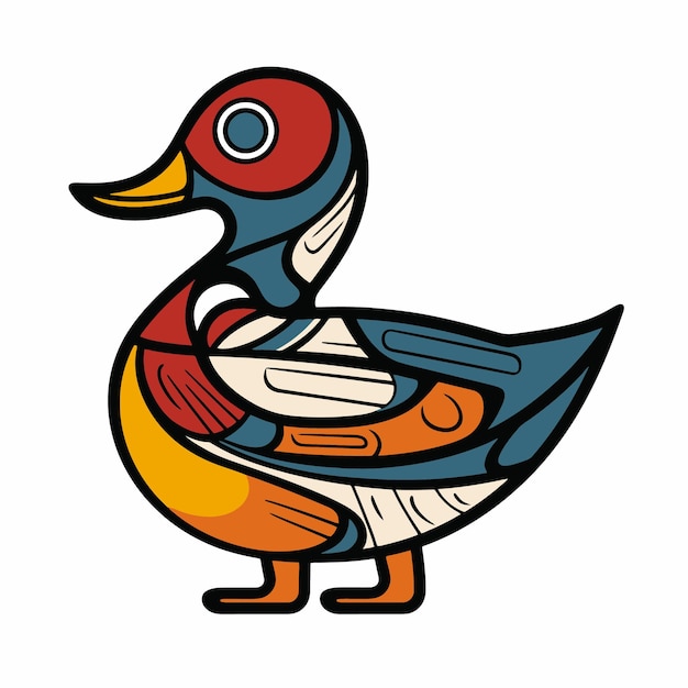 Vektor pop-art-enten-illustrationsdesign