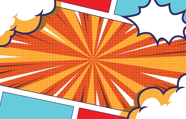Pop-Art-Hintergrund mit farbenfrohem Comic-Konzept
