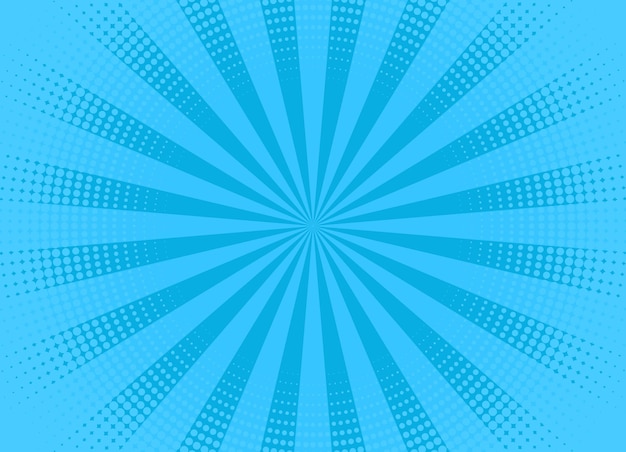 Pop-Art-Muster. Komischer blauer Halbtonhintergrund. Vektor-Illustration.