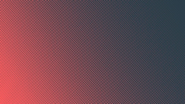 Pop-Art-Punkte gewellter Halbton-Gradient-Vektor strukturierter roter blauer abstrakter Hintergrund