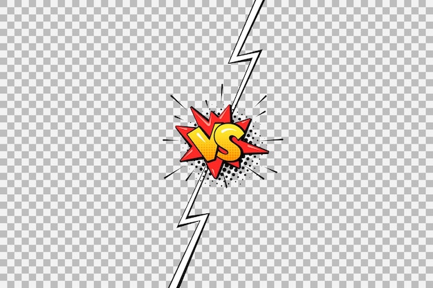 Pop-Art versus Hintergrundvorlage für Cartoon-Comic-Buch oder Poster Boom-Blase mit Halbton