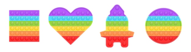 Pop it neues beliebtes Kinderspielzeug buntes Anti-Stress-Sinnesspielzeug zappeln drücken Pop it einfaches Grübchen