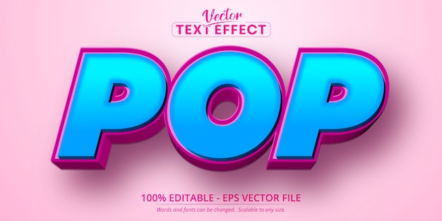 Pop-Text, bearbeitbarer Texteffekt im Cartoon-Stil