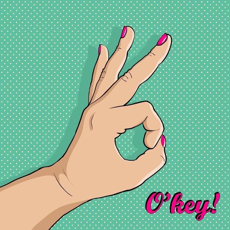 Popart-Vektorhand