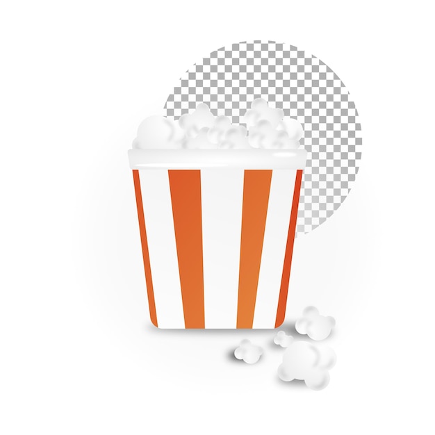 Popcorn 3D-Illustration