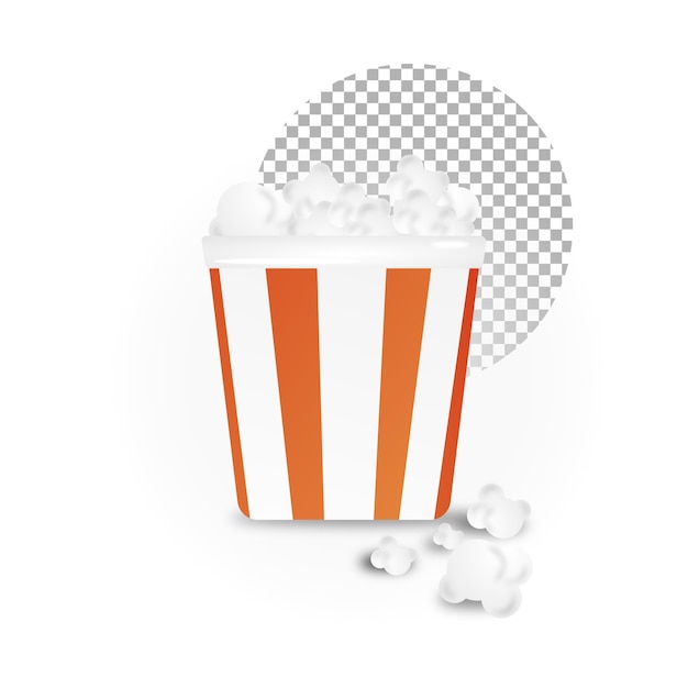 Vektor popcorn 3d-illustration