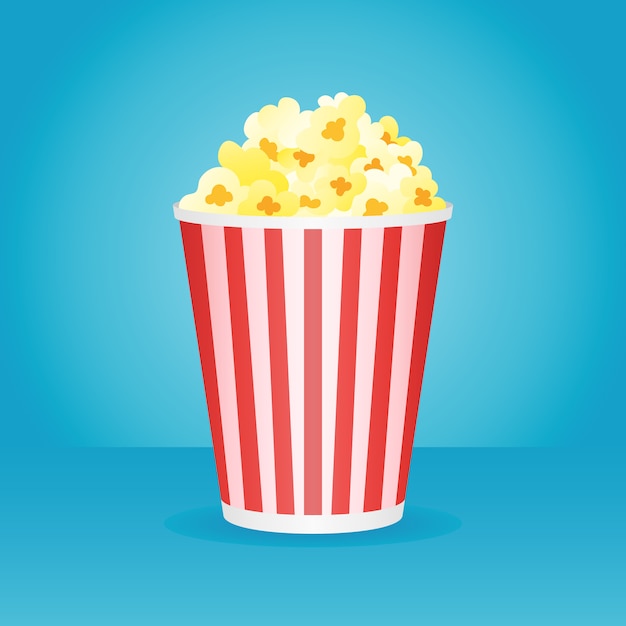 Popcorn Box Illustration.